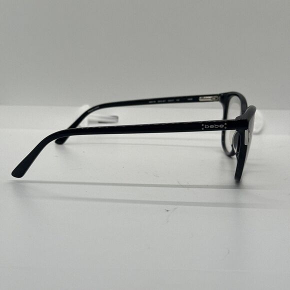 Bebe Eyeglasses Frames BB5178 001 JET Black Cat Eye Swarovski Crystals 53-17-135 - Picture 3 of 8